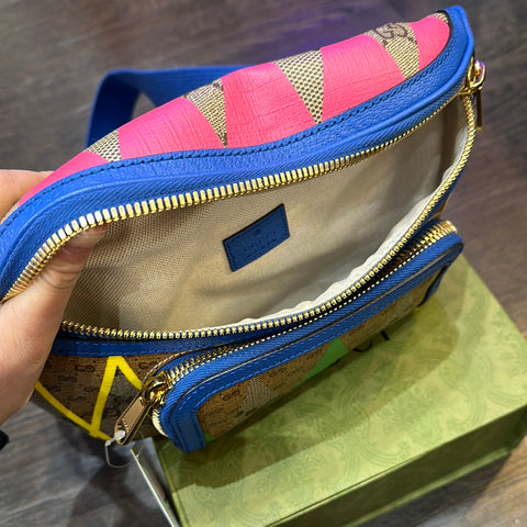 Gucci Rhombus Large Printed Colorful Belt Bag
