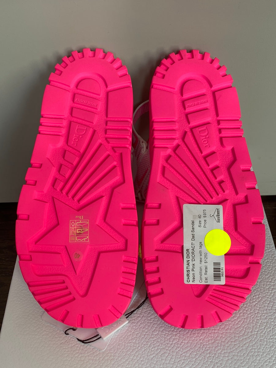 Christian Dior Neon Pink 'DIORACT' Dad Sandal – The Hangout