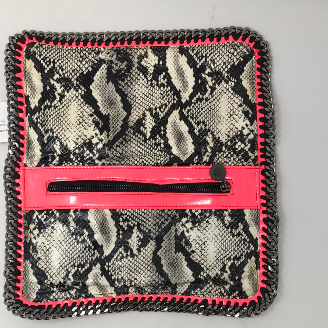 Pochette Stella McCartney Vegan Cuir Motif Python - Occasion - Style Bandoulière Doré