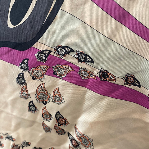 Emilio Pucci Multicolor Patterned Silk Scarf