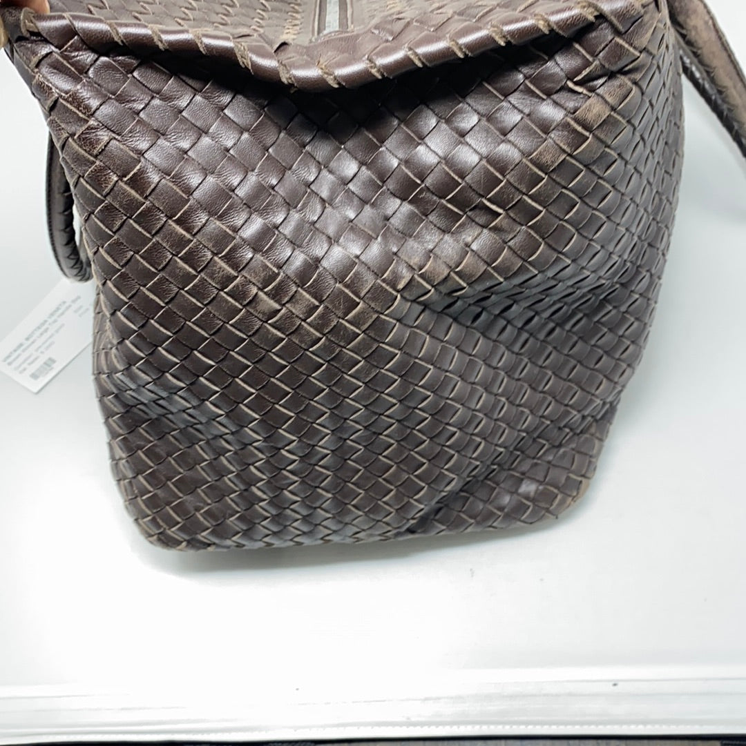 Vintage: Bottega Veneta Brown Woven Large Top Handle Bag – The Hangout