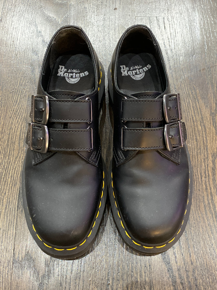 Dr. Martens Double Buckle Strap Black Oxford Shoes The Hangout