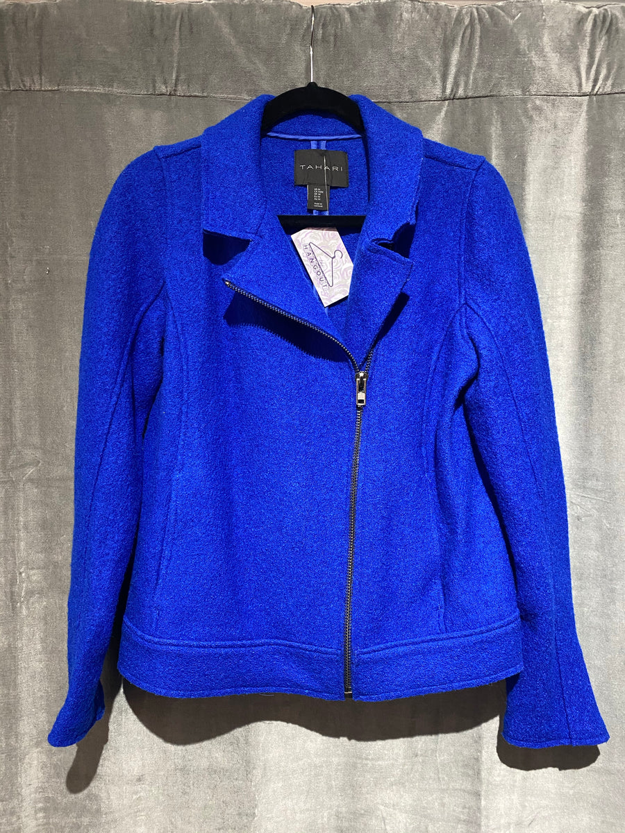 Tahari wool shop moto jacket