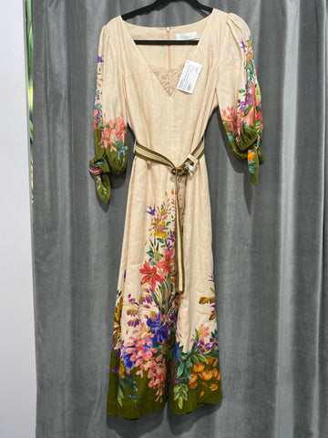 Zimmermann Floral Short Sleeved Maxi Dress V Neck Dress