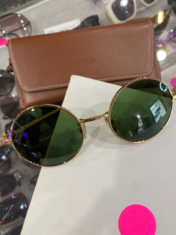 CELINE Wire Round Triomphe Metal Sunnies