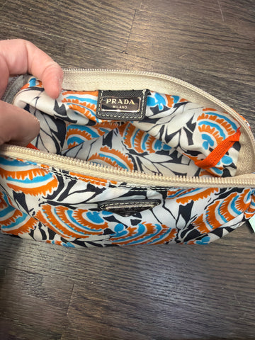 PRADA Tessuto Top Zip Small Nylon Printed Pouch
