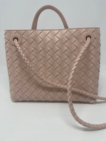 Bottega Veneta Andiamo Intrecciato Woven Leather Small Shoulder Bag