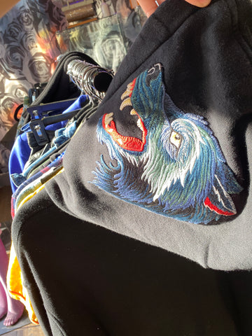 Gucci Wolf Hooded Black Sweatshirt