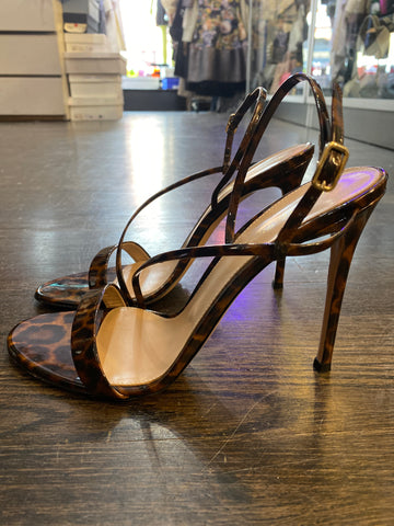 Gianvito Rossi Manhattan 120mm Leopard Strappy Heel Sandals