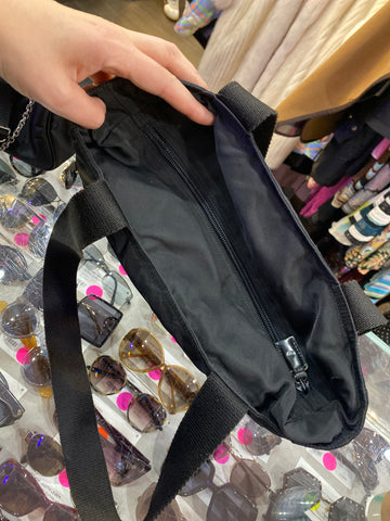 Vintage: PRADA Black Nylon Two Strap Multi-Pocket Shouder Bag