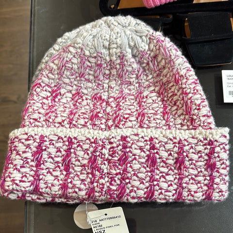 Chanel Pink and White Beanie Pink and White CC Logo