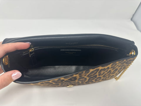 YSL Leopard KATE 99 Flap Bag with Gold YSL TASSEL Closure