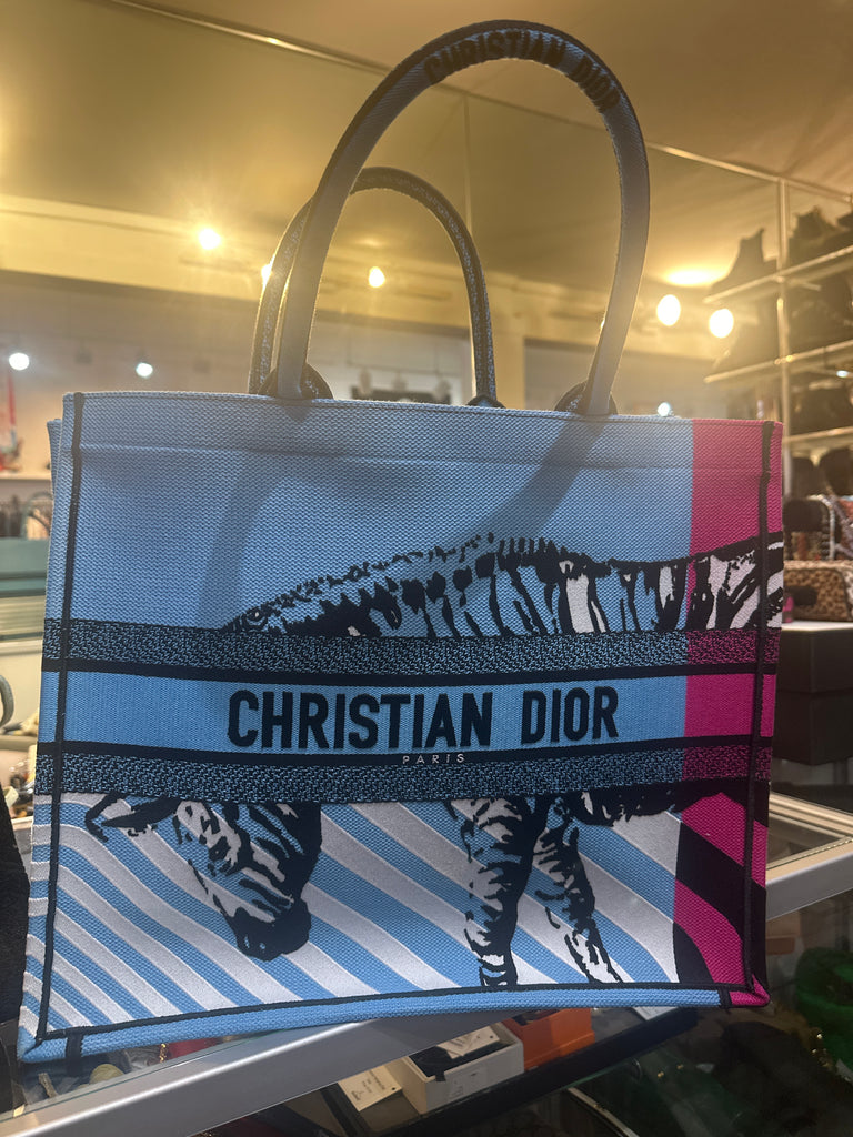 Christian Dior Large Canvas Jungle Pop Book Tote