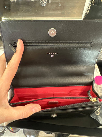 Chanel Black Lambskin 22 WOC