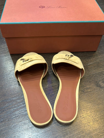 Loro Piana Summer Charm Sandal Suede Goatskin Sandal Egyptian Rock