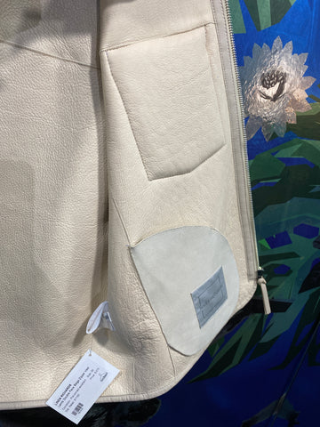 Linda Richards Lamb Double Face Beige Zipper Vest