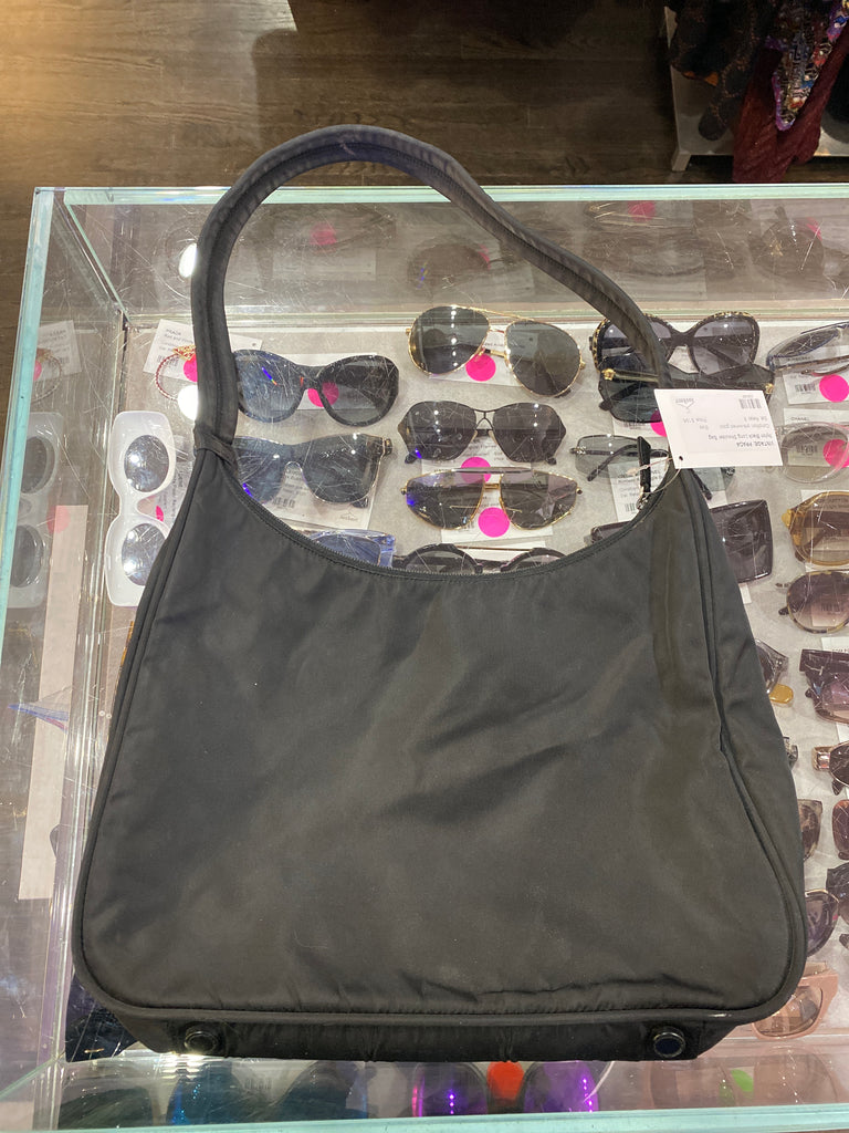 Vintage: PRADA Nylon Black Long Shoulder Bag