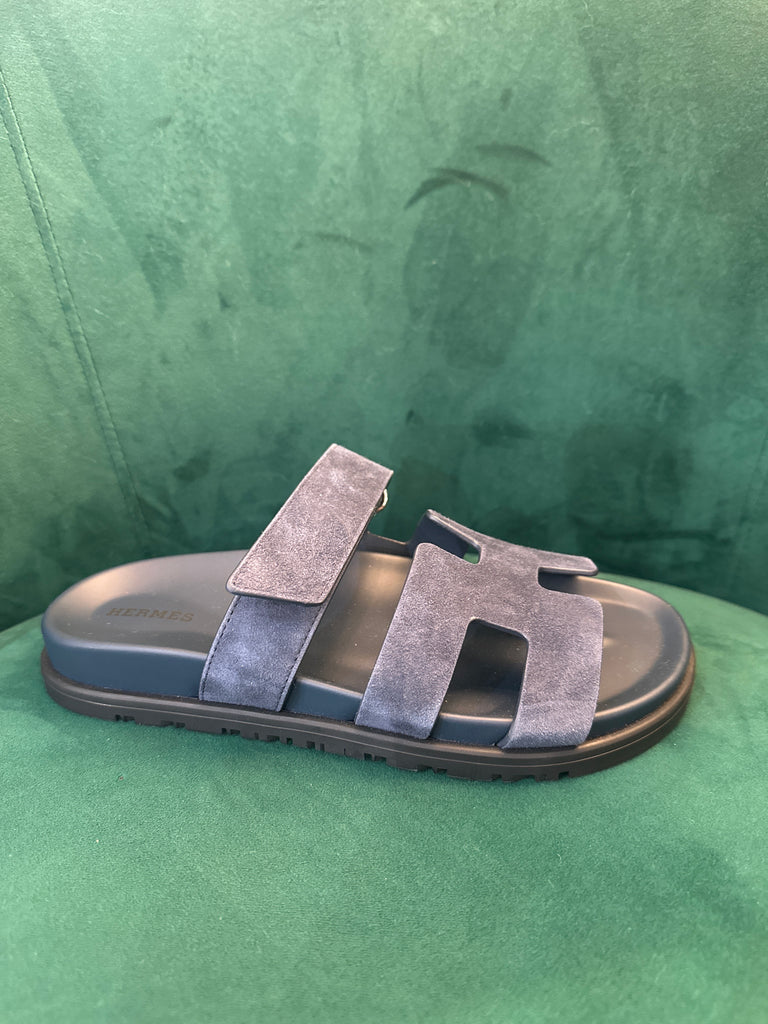 Hermes Navy Chypres Sandal
