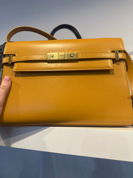 Yves Saint Laurent Mustard Leather Medium manhattan Shoulder Bag