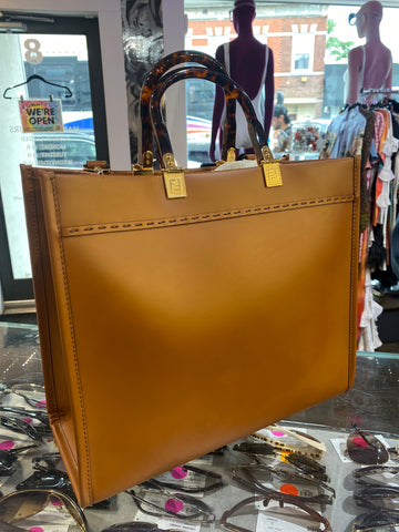 FENDI Cognac Medium SUNSHINE Bag