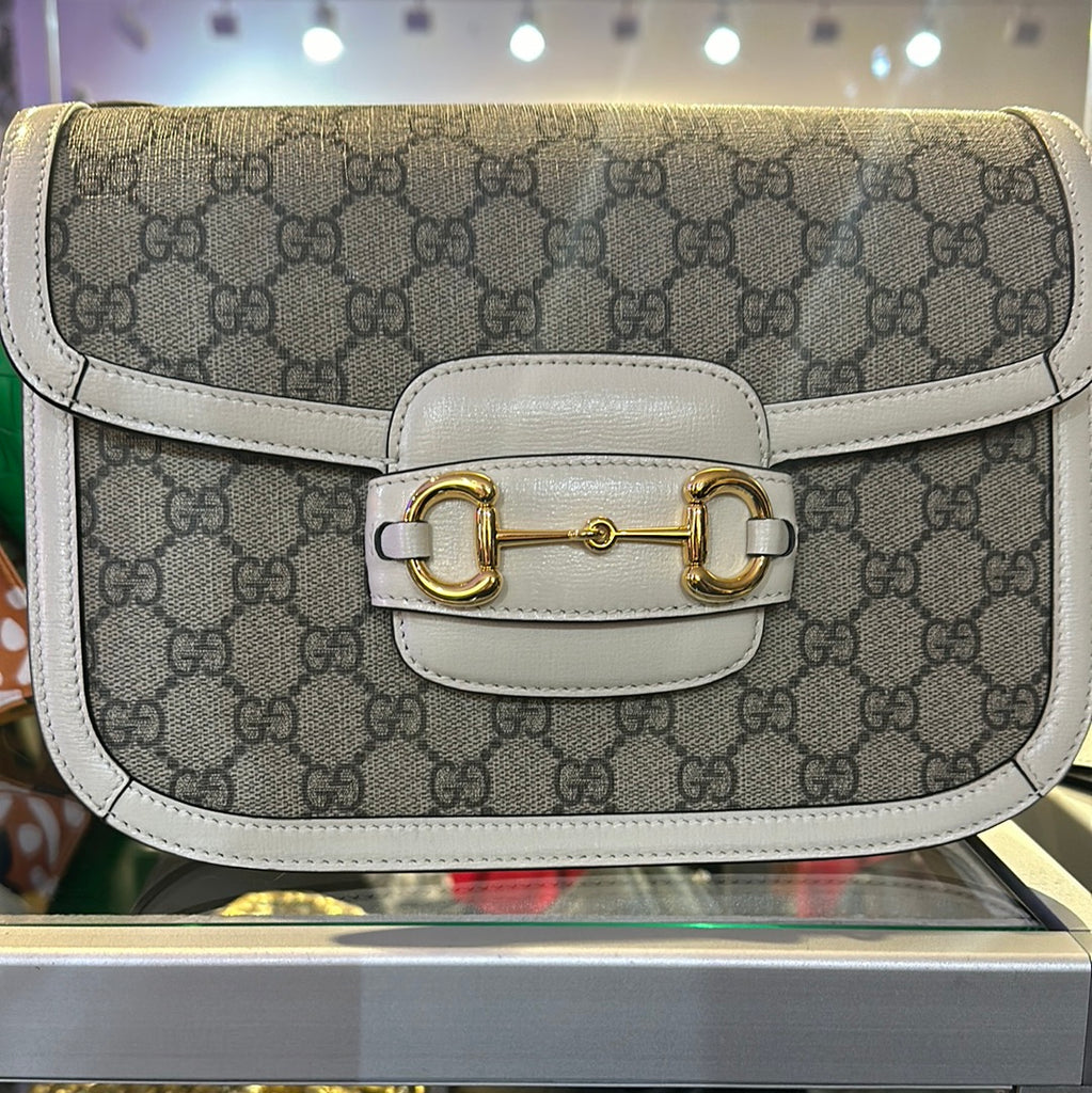 Gucci Supreme Horsebit White Leather