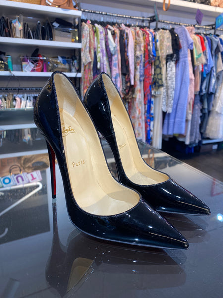 Christian Louboutin Black Patent Leather SO KATE Heel