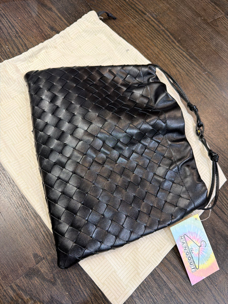 Bottega Veneta Black Intrecciato Leather Dustbag Pouch