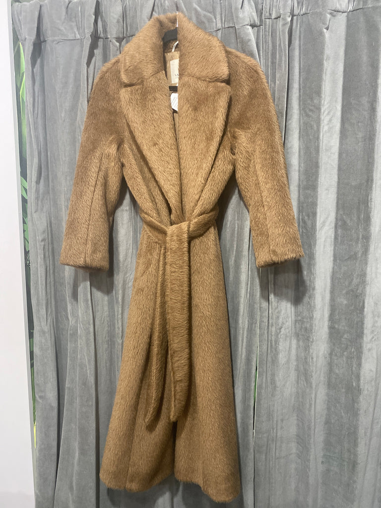 S MAX MARA Camel Wool and ALpaca Blend Coat