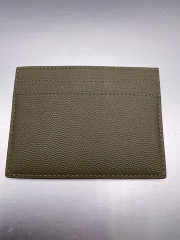 Saint Laurent Green Caviar Leather Card Case