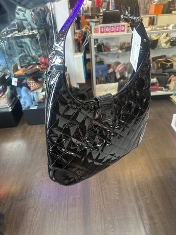Vintage: Burberry Black Patent Leather Quilted Shoudler Bag