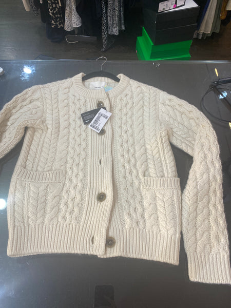 Lisa Yang Ivory Cableknit Cardigan