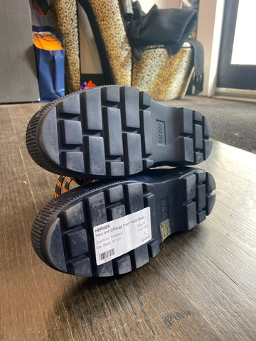 Hermes Nevy and ORange Fresh Ankle Boots