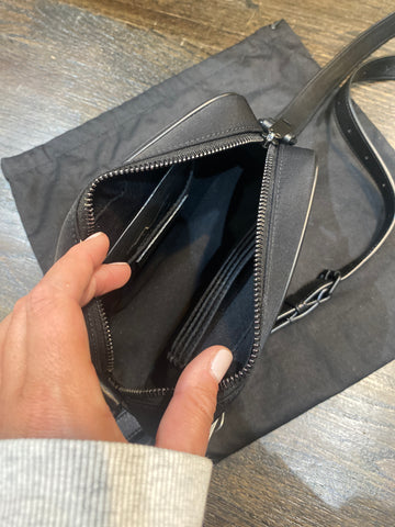 YSL Black Nylon and Leather Camp Camera Bag