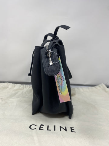 Celine Black Grained Calfskin Tri- Fold Bag