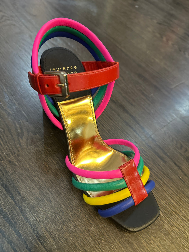 Laurence Dacade Camila Multicolor Leather Strap Sandals