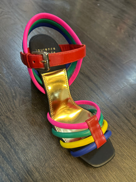 Laurence Dacade Camila Multicolor Leather Strap Sandals