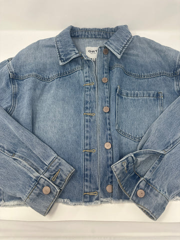 OAT NY Lightwash Denim Cropped Jacket