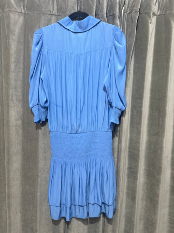 Ramy Brook Short Sleeve Nicole Shirt Medium Blue Mini Dress