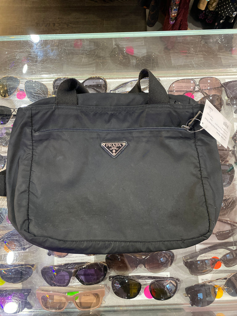 Vintage: PRADA Black Nylon Two Strap Multi-Pocket Shouder Bag