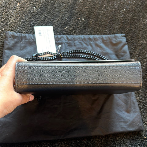 YSL Black Leather Kate Medium Bag