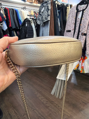Gucci Gold Pebbled Leather Mini Soho Chain Bag
