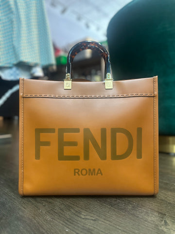 FENDI Cognac Medium SUNSHINE Bag