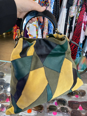 Marni Medium Venice Patchwork Leather Hobo Bag
