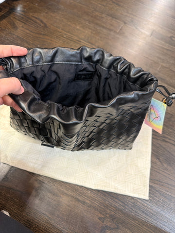 Bottega Veneta Black Intrecciato Leather Dustbag Pouch