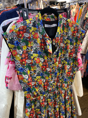 Rebecca Minkoff Floral Sleeveless Elastic Waist Mini Dress
