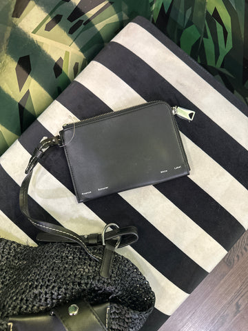 PROENZA SCHOULER White Label Sullivan Bag in Woven Black Raffia