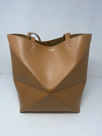 Loewe Puzzle Tote Bag in Cognac