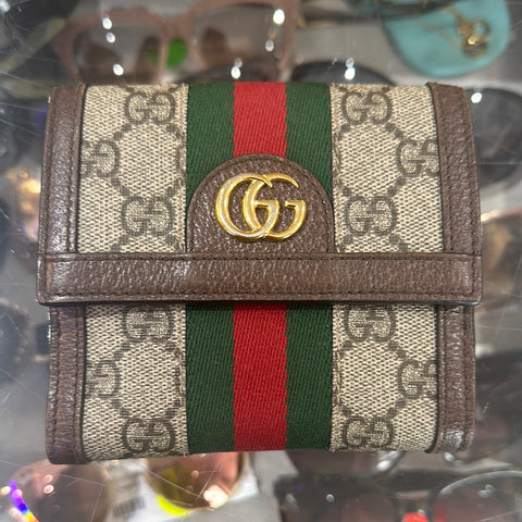 Gucci GG Monogram Web Supreme Folded Wallet
