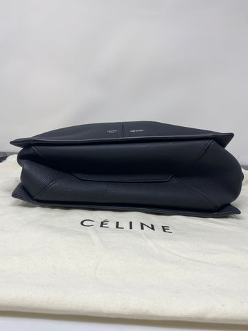 Celine Black Grained Calfskin Tri- Fold Bag