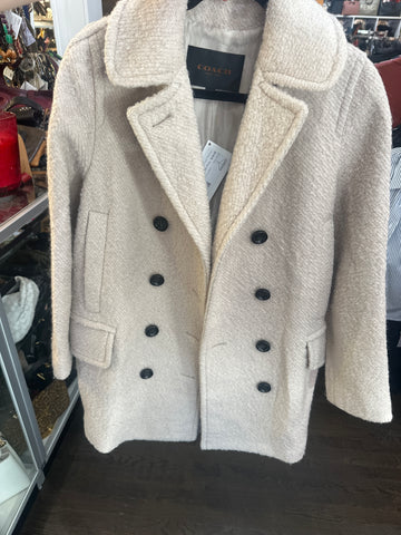 Coach Double Breasted Short Sheep Peacoat